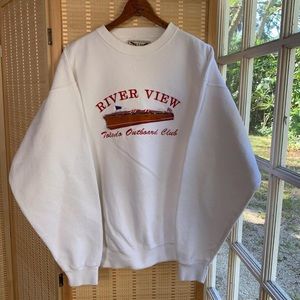Vintage Sweatshirt River View Toledo Outboard Club